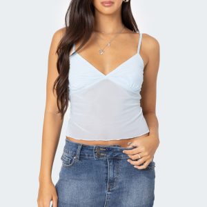 Serafina Sheer Mesh Tank Top