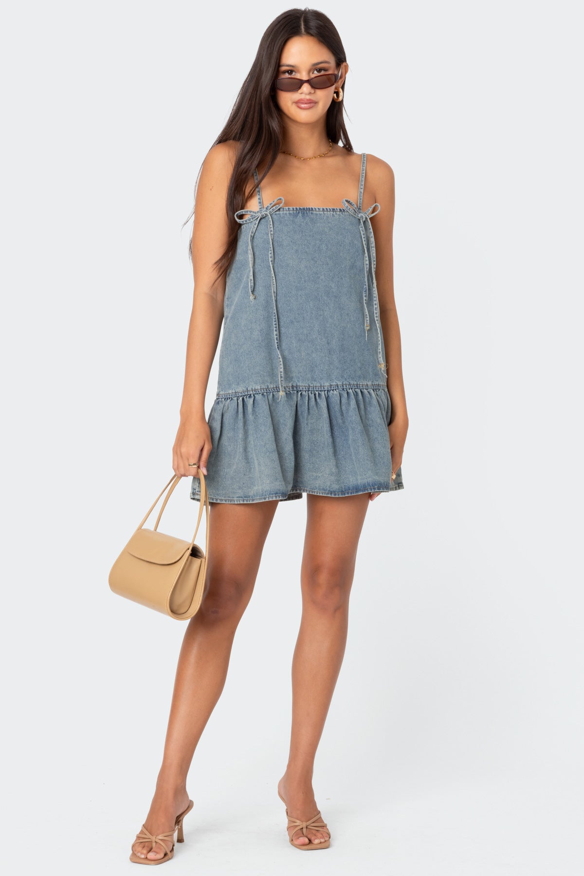 Dylan Denim Mini Dress - Image 2