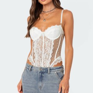 Cabaret Lacey Sheer Mesh Bodysuit