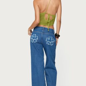 Flower Patch Low Rise Jeans
