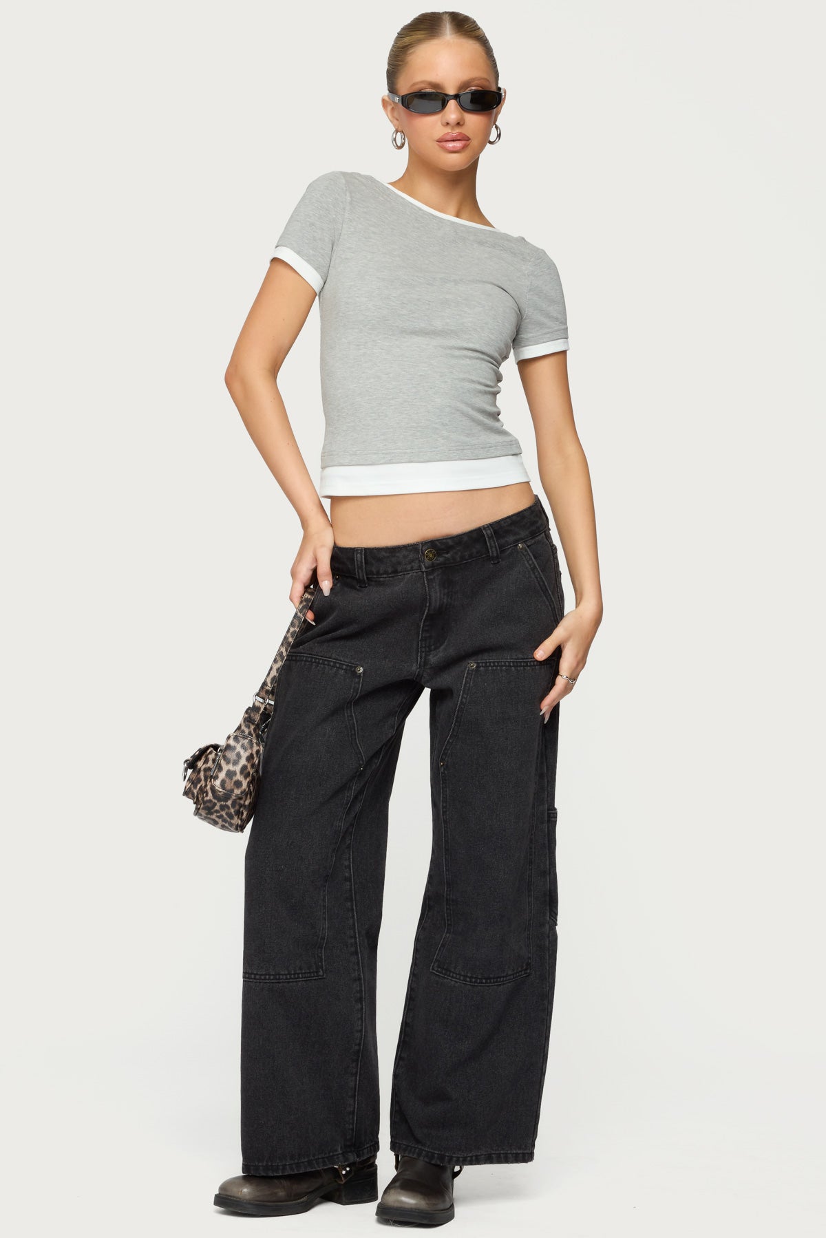 Julietta Contrast Layered T Shirt - Image 5