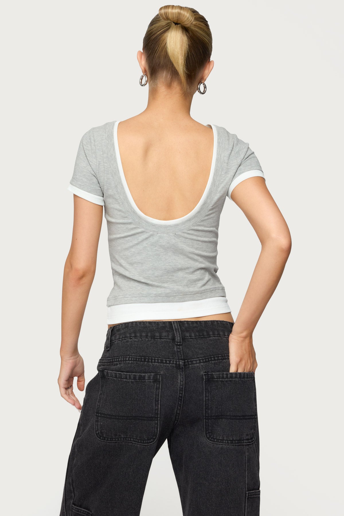 Julietta Contrast Layered T Shirt - Image 4