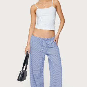 Petite Olivia Striped Loose Fit Pants