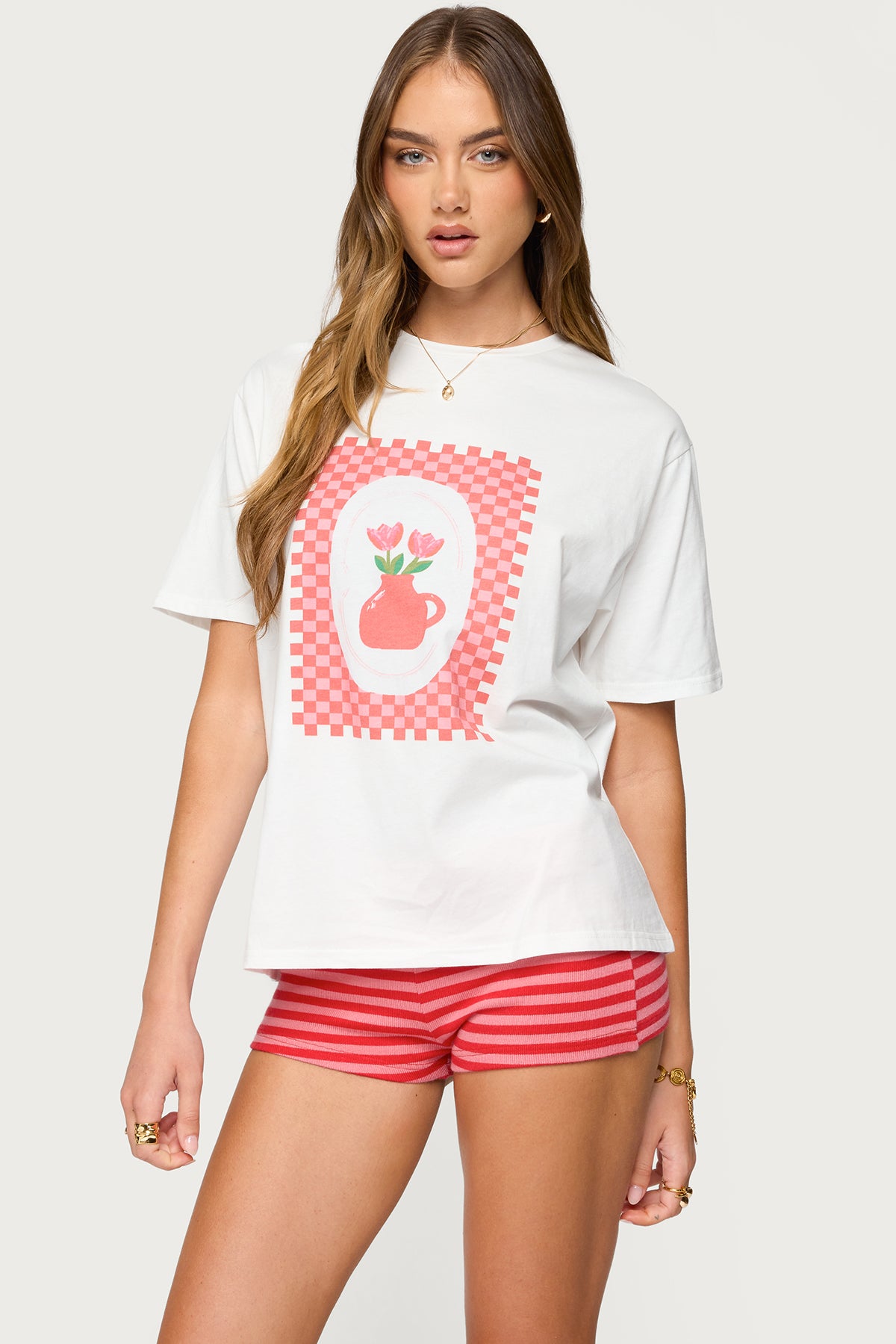 Flower Vase Oversized T Shirt - Image 3