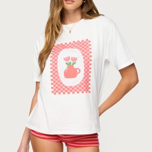 Flower Vase Oversized T Shirt