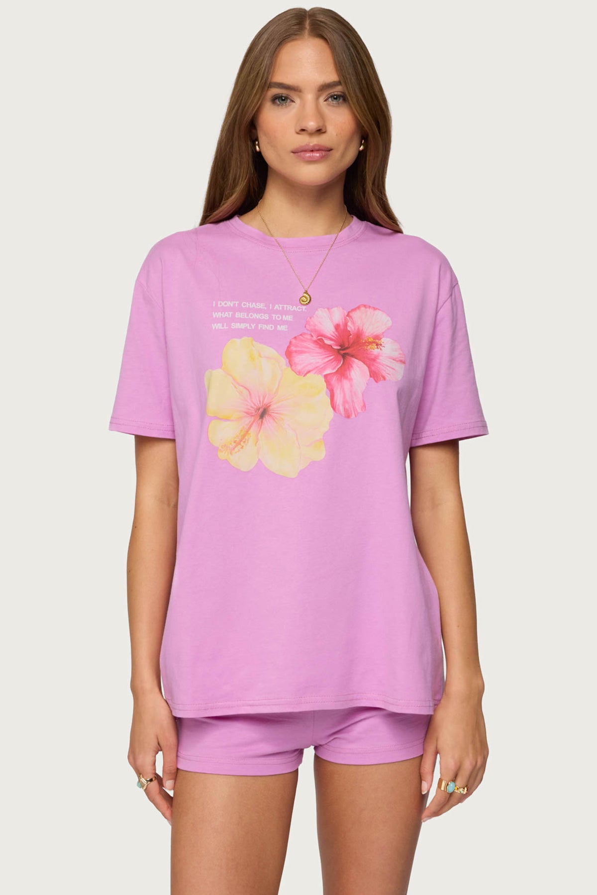 Fleur Hibiscus Graphic T Shirt - Image 2