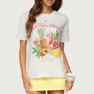 Tropical Fruits Graphic T Shirt