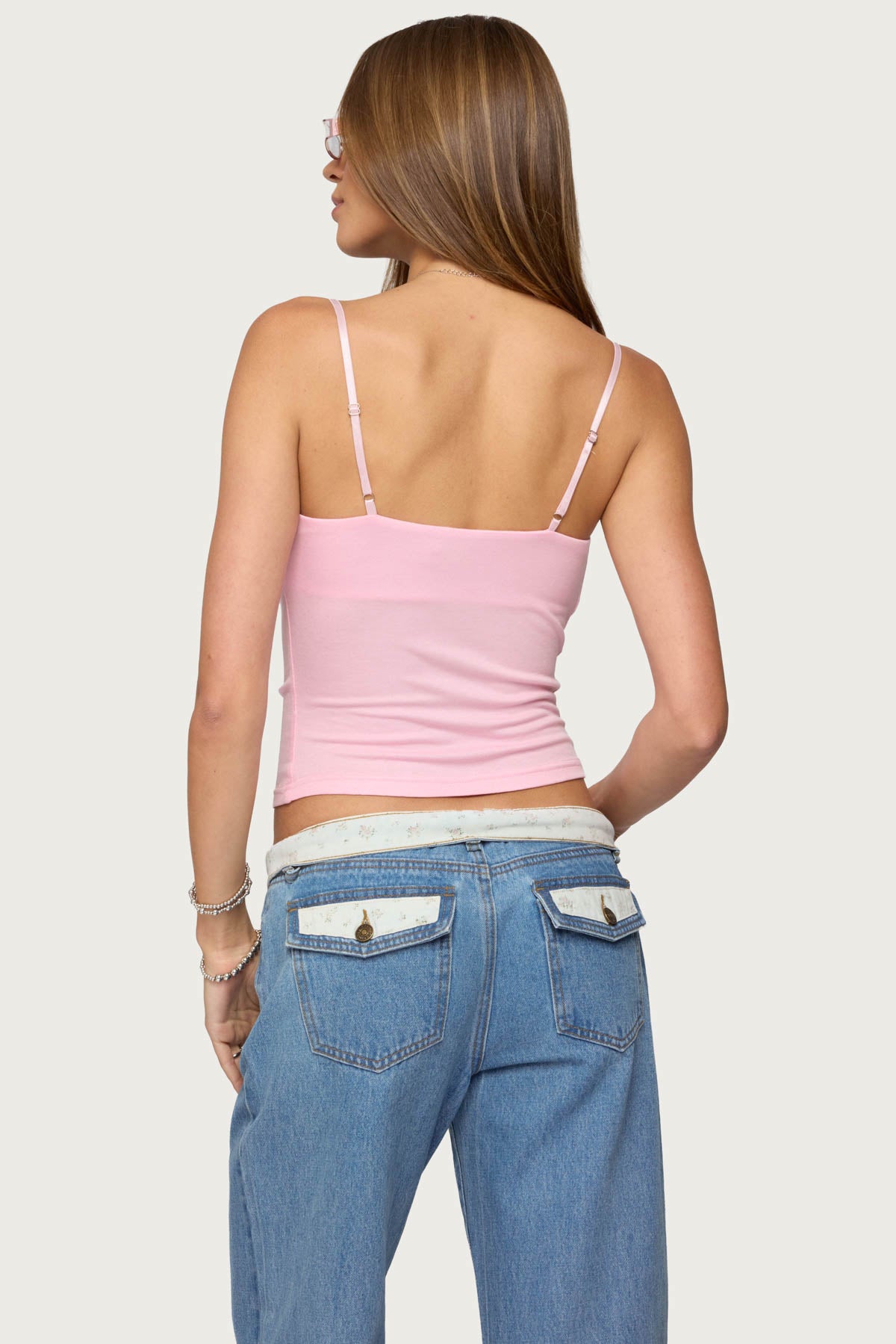 Layered Bra Cowl Neck Top - Image 5