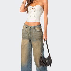 Muddy Washed Low Rise Jeans