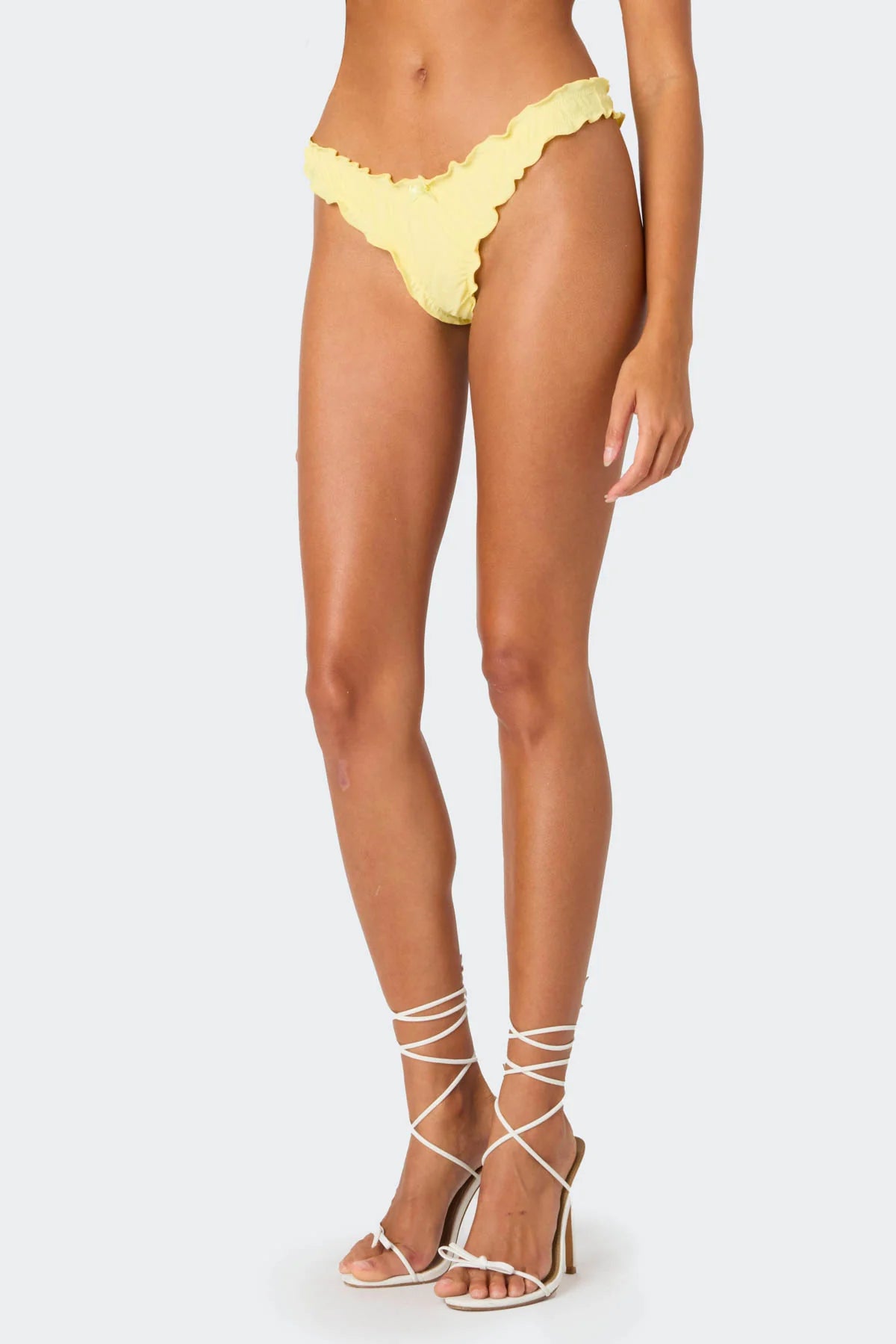 Golden Ruffle Edge Bikini Bottom - Image 4