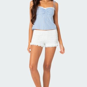 Tali Scrunch Lace Trim Shorts