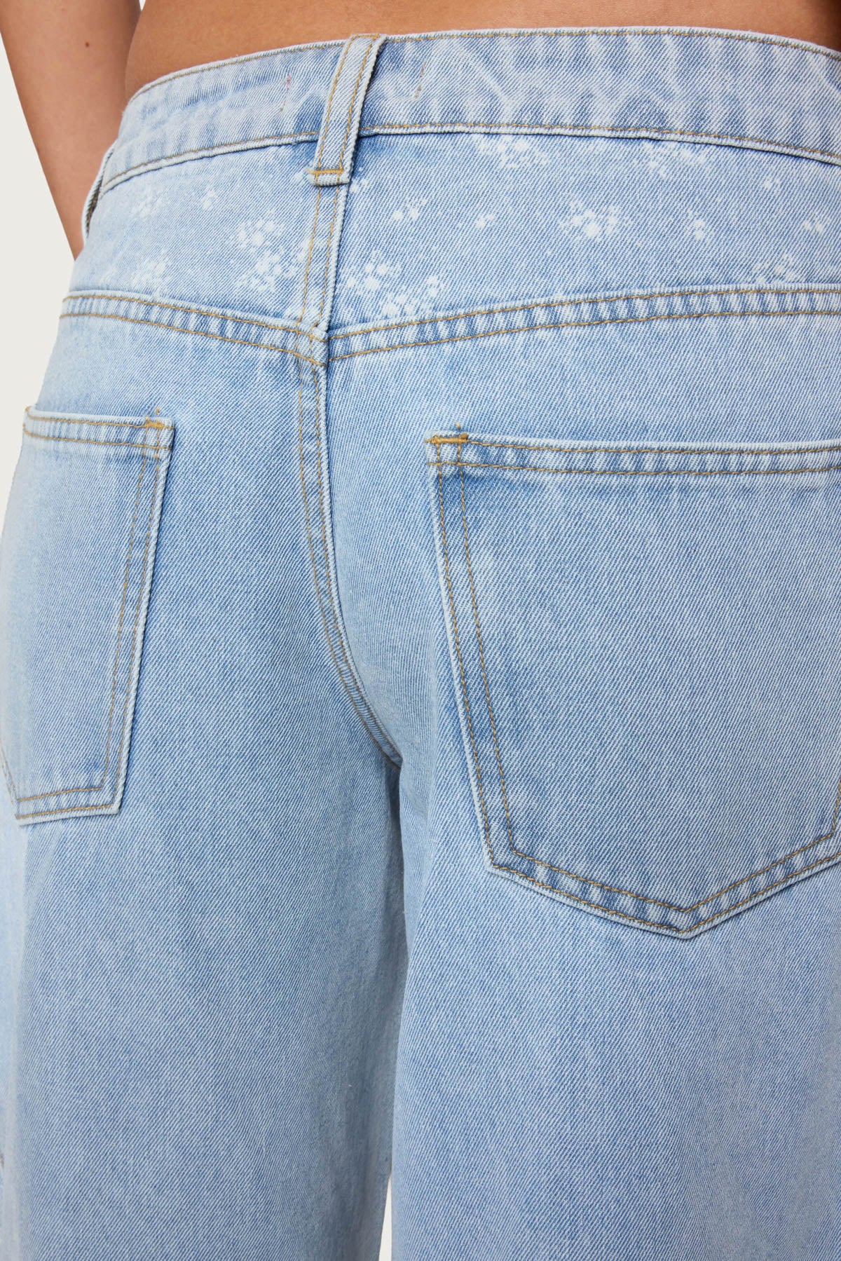 Floral Split Low Rise Jeans - Image 6