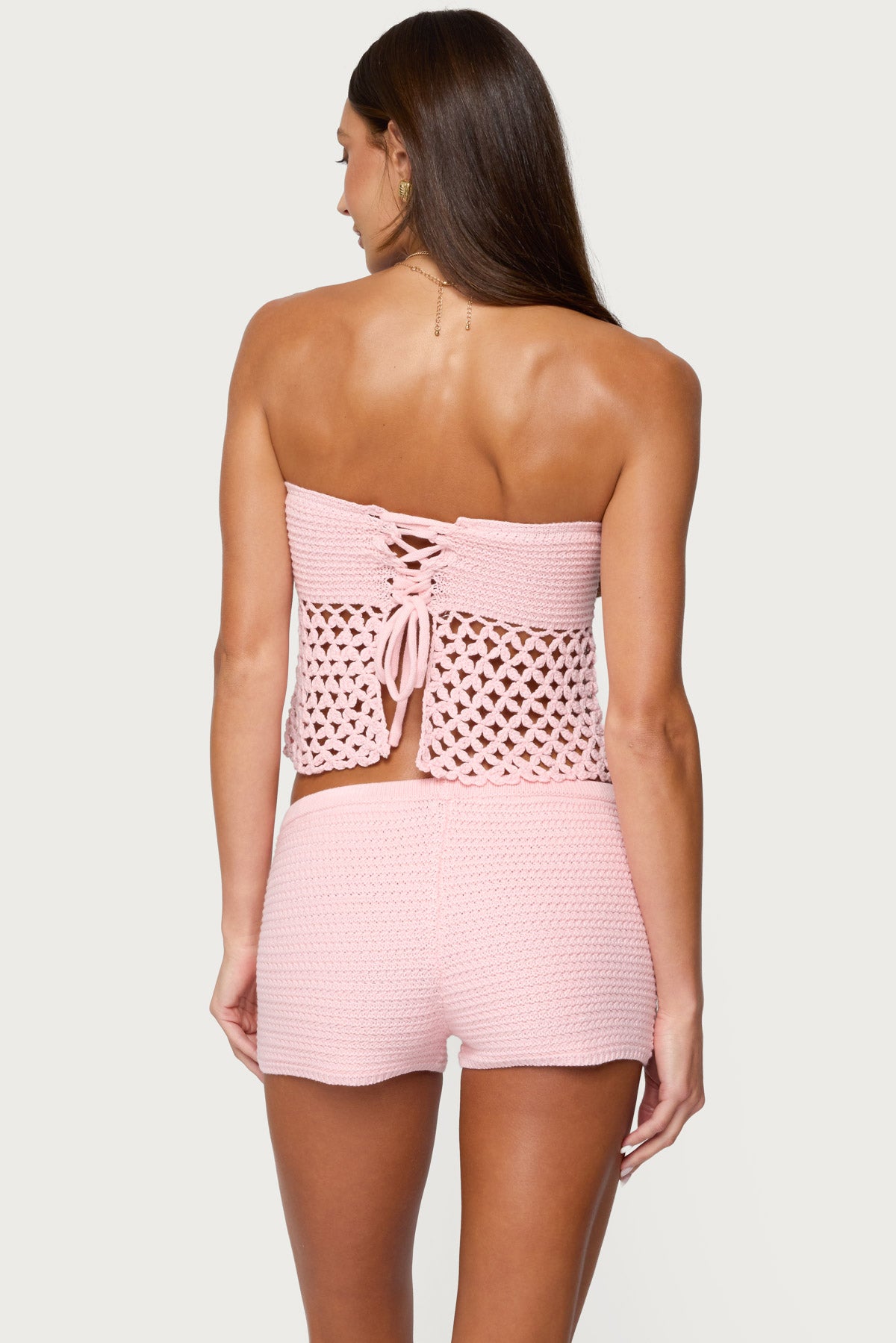 Tahna Flower Strapless Crochet Top - Image 6