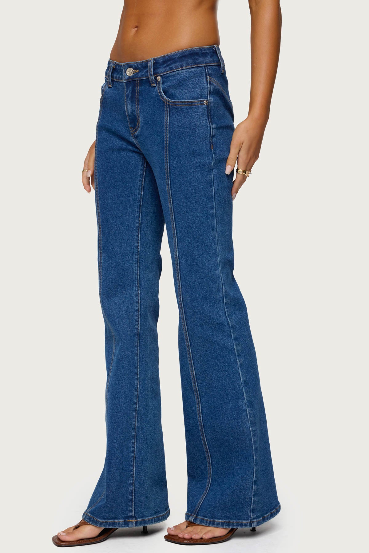 Starrie Panel Stitch Low Rise Jeans - Image 6