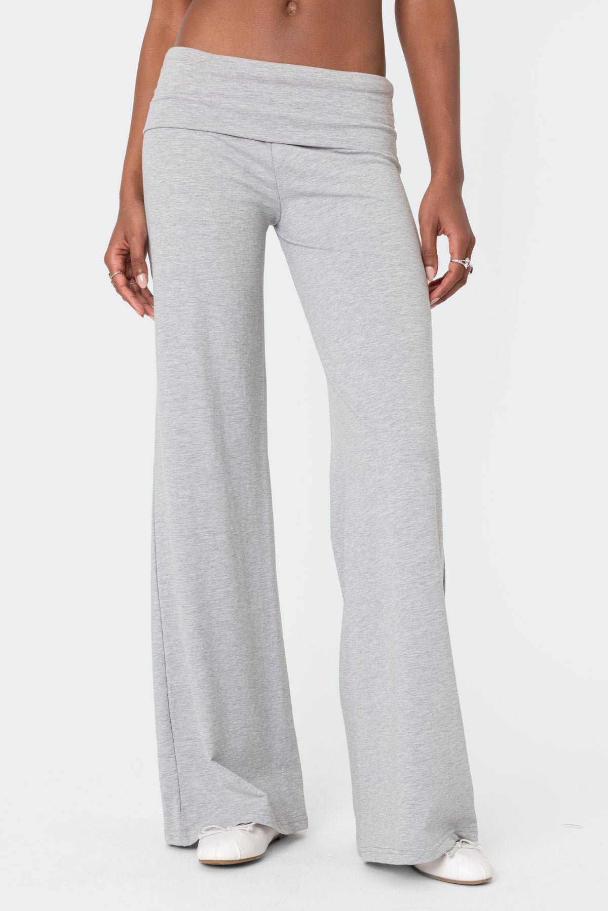 Wide Leg Fold Over Pants - Image 2