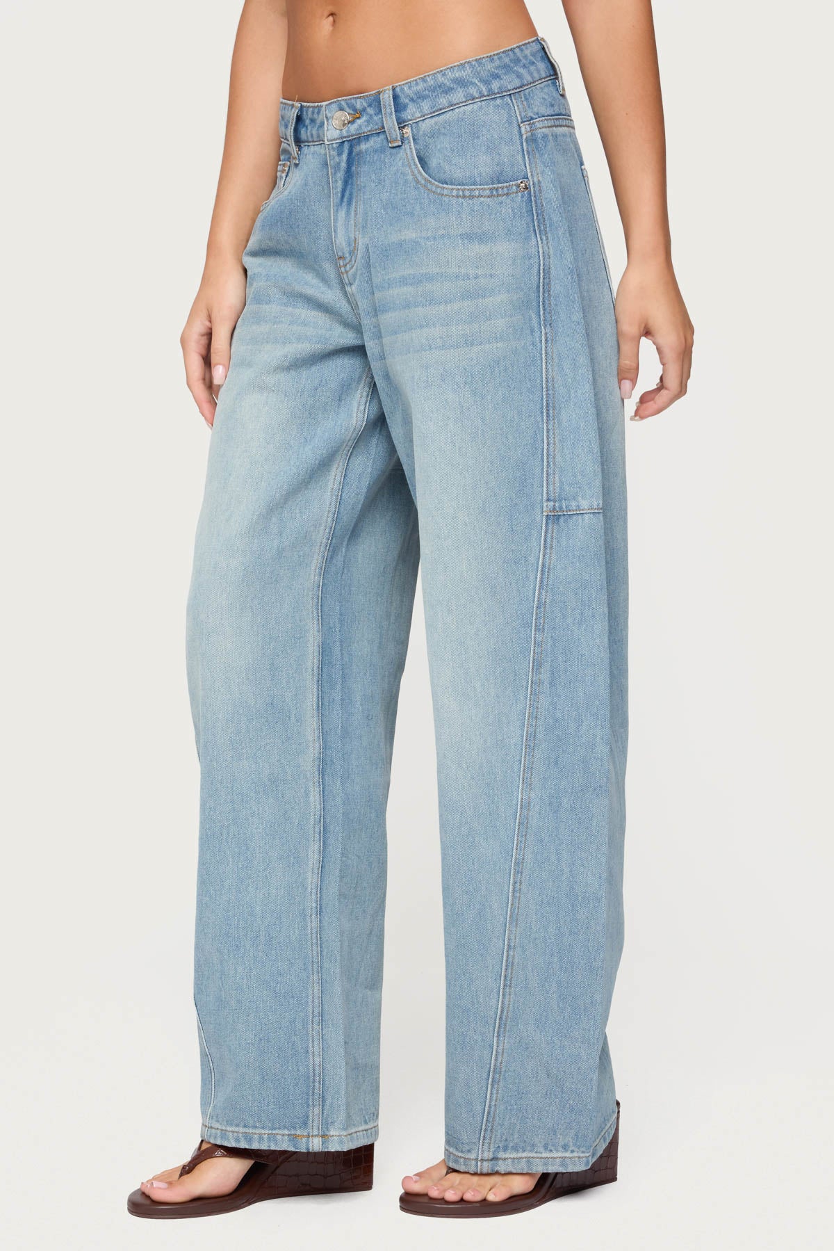 Korie Barrel Leg Low Rise Jeans - Image 3