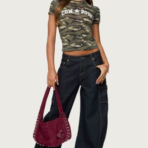 Aden Contrast Stitch Barrel Jeans