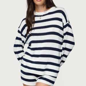 Amaris Oversized Striped Knit Sweater