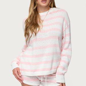 Amaris Oversized Striped Knit Sweater