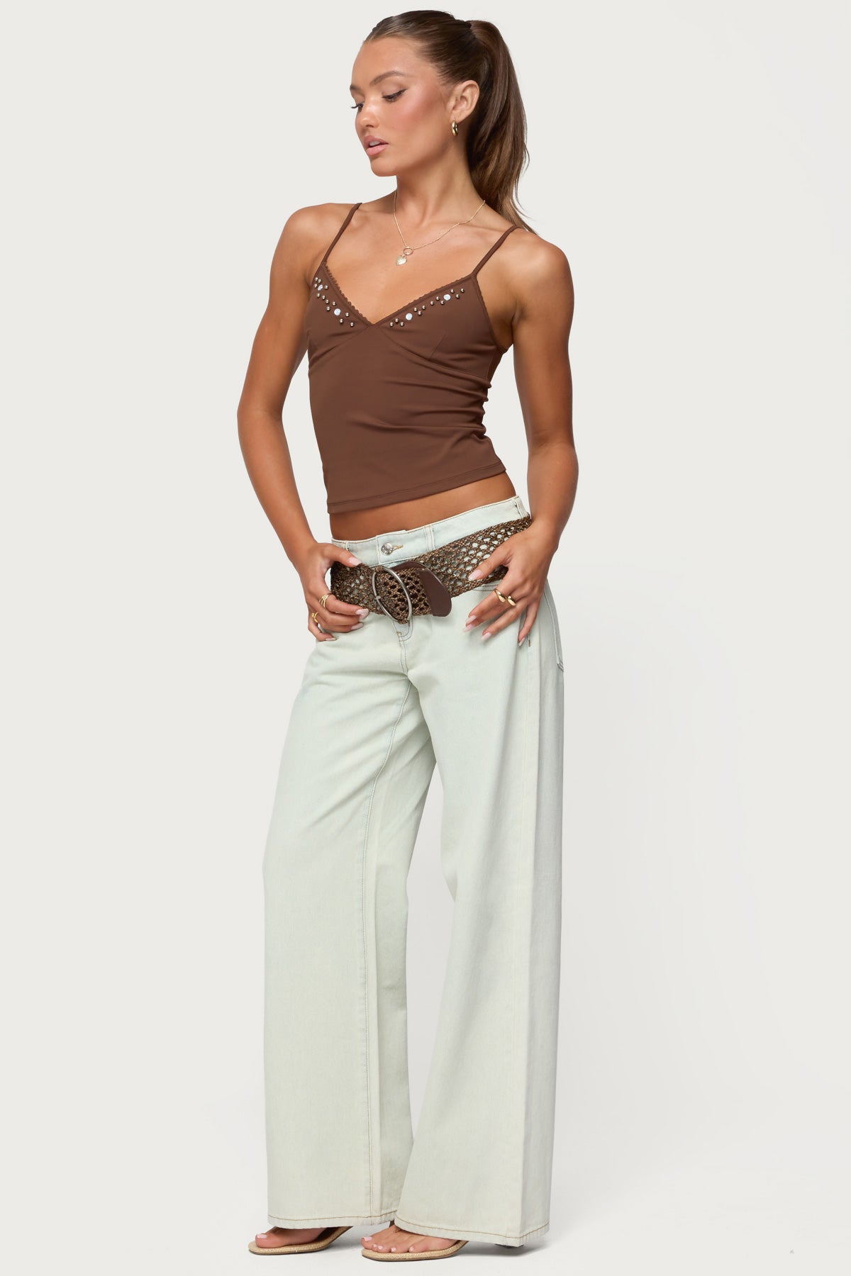 Holland Bead V Neck Tank Top - Image 4