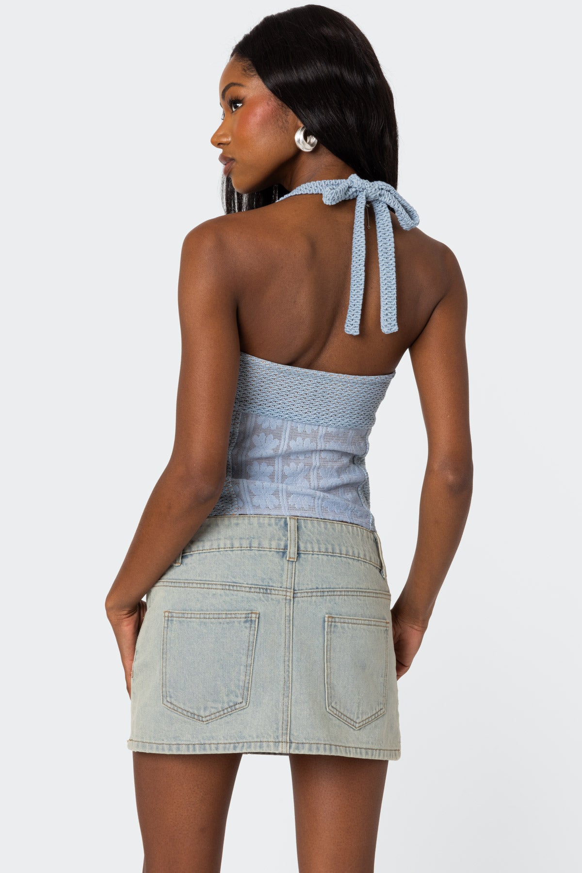 Mixed Crochet Cupped Top - Image 3