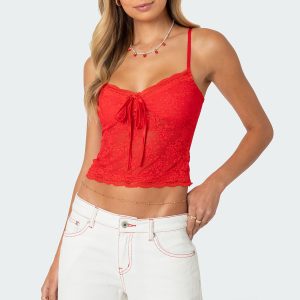 Cami Sheer Lace Tank Top