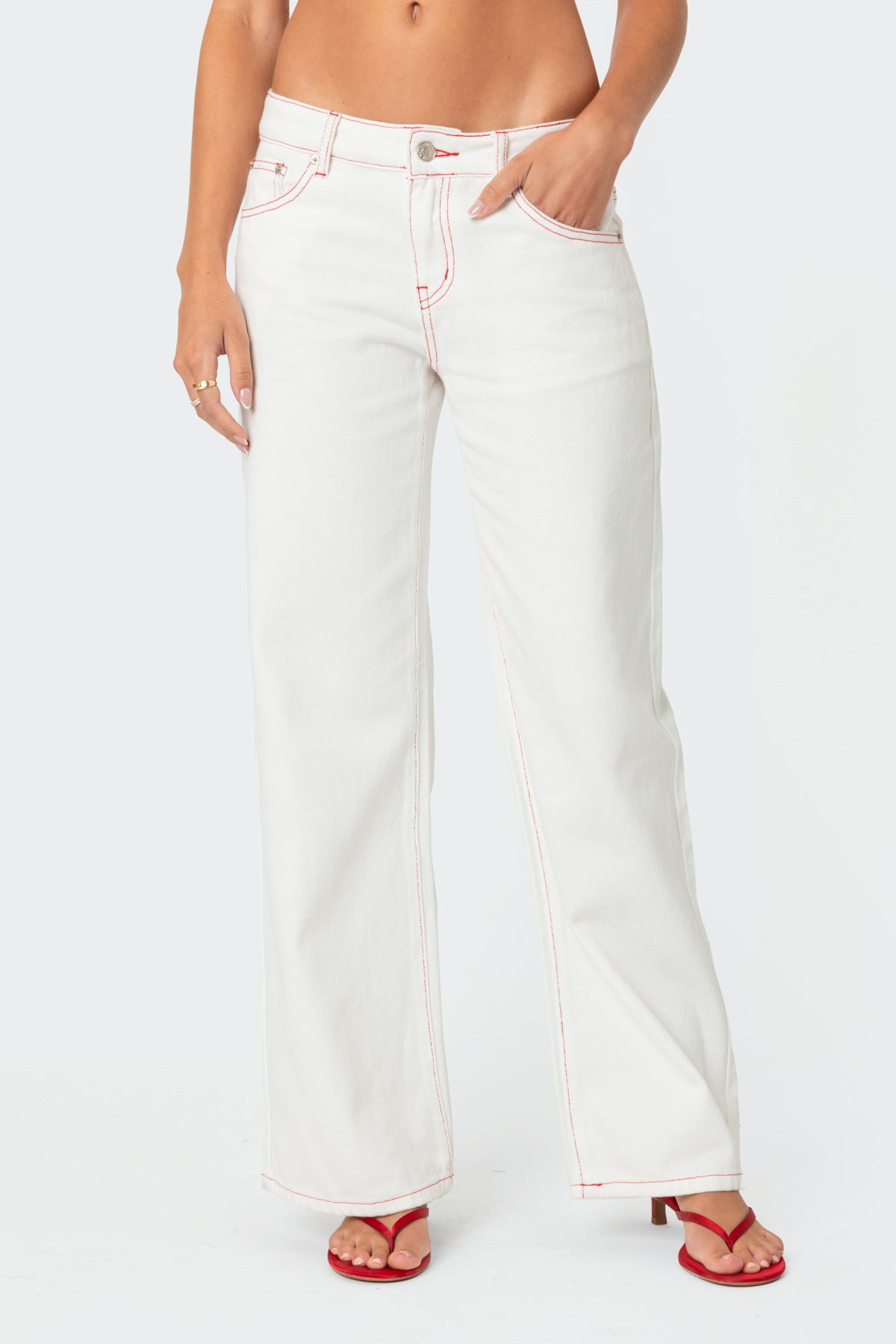 Strawberry Bow Pocket Jeans - Image 4
