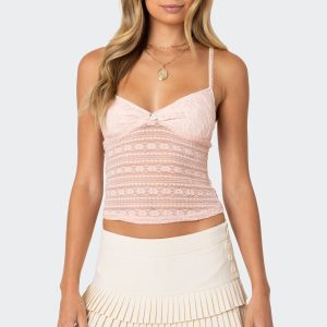 Tuesday Textured Lace Tank Top