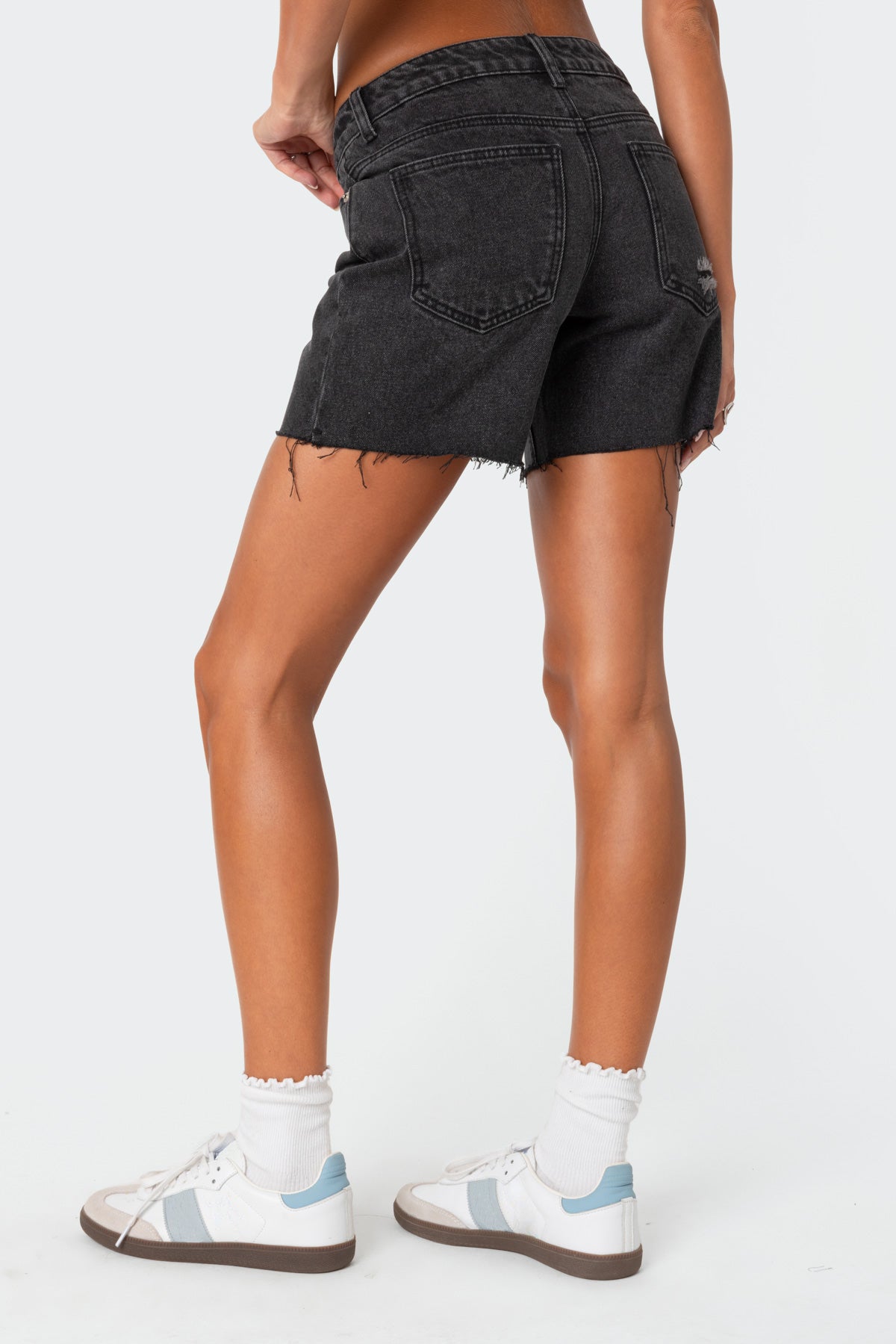 Tomboy Low Rise Denim Shorts - Image 4