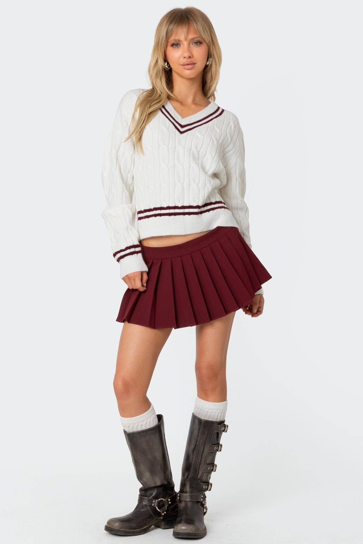 Kristen Pleated Mini Skort - Image 5