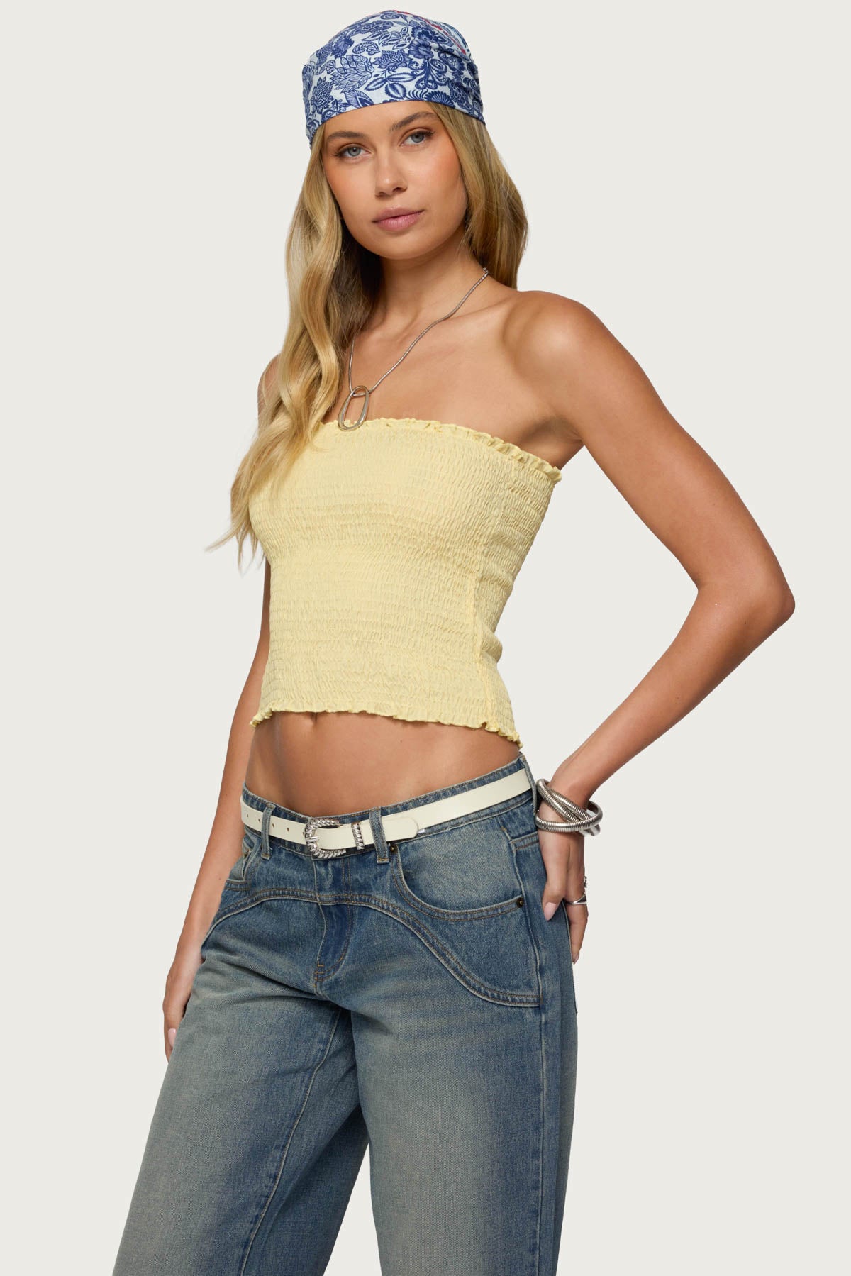 Emmet Strapless Scrunch Top - Image 3
