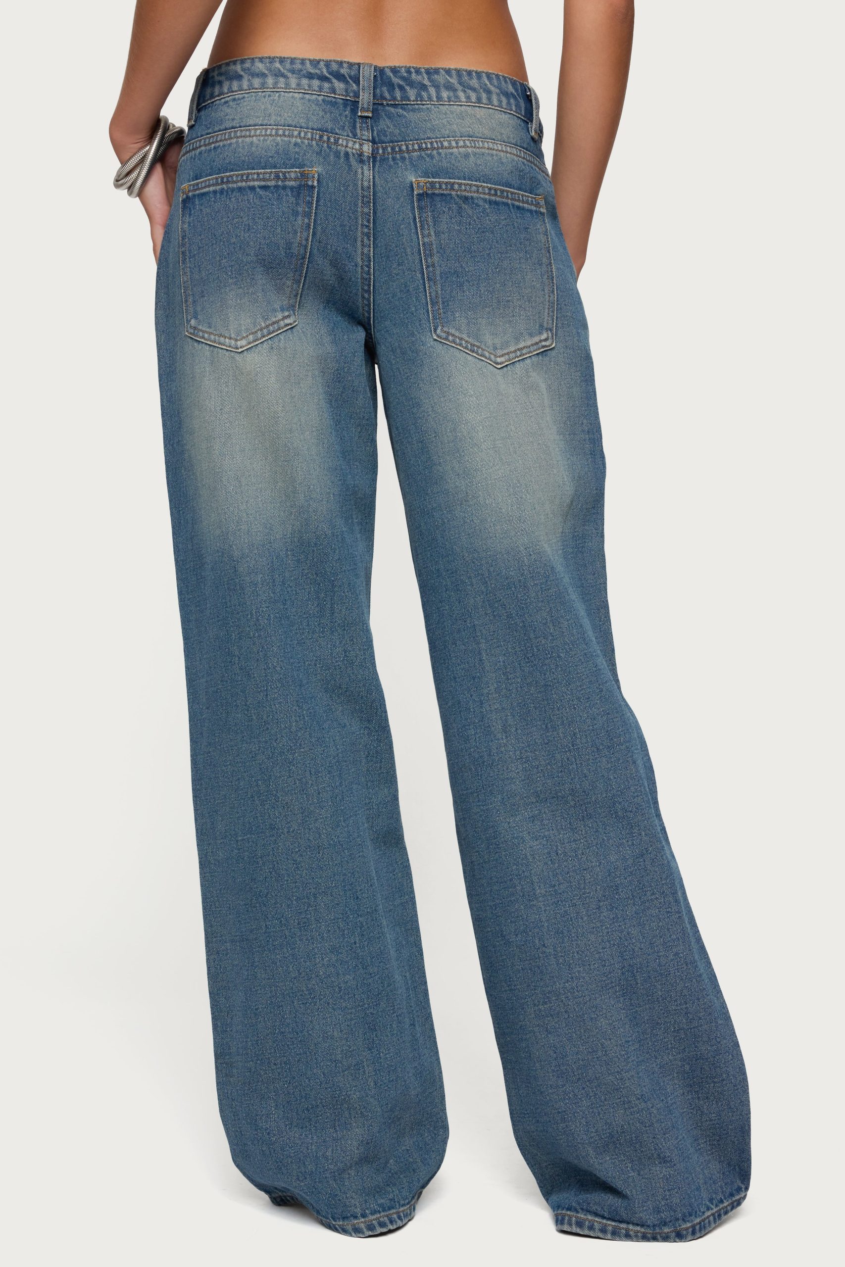 Ronny Curved Stitch Low Rise Jeans - Image 5