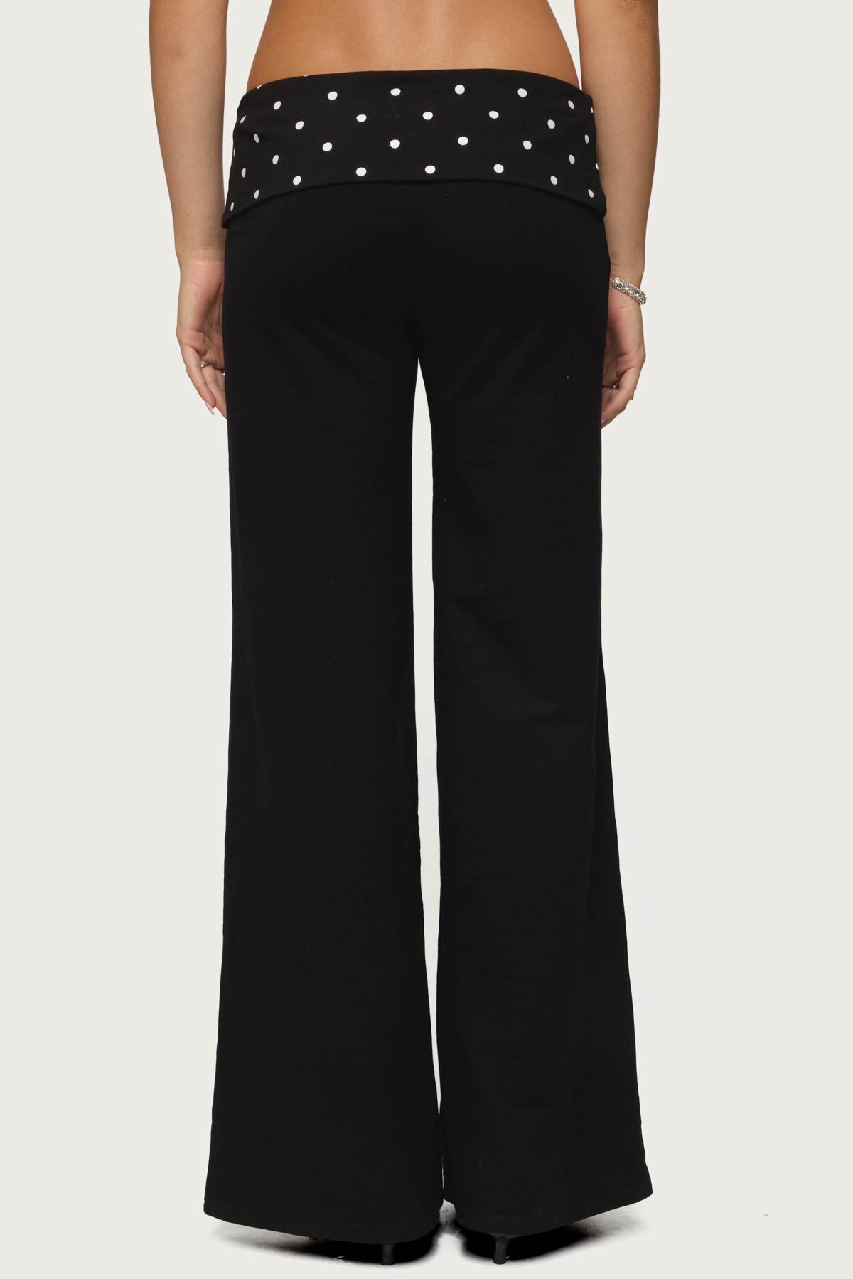 Reeva Polka Dot Fold Over Pants - Image 6