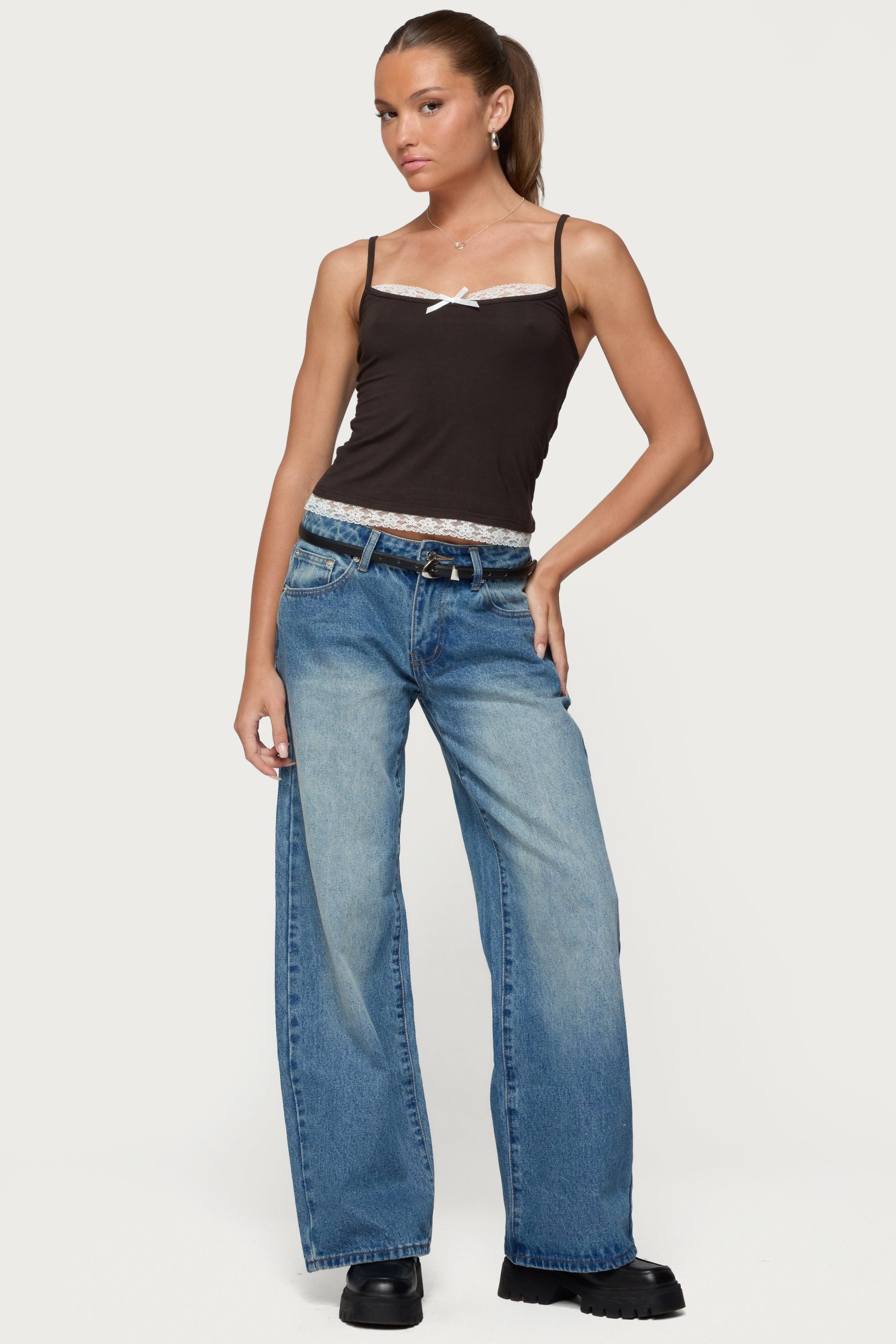 Magda Low Rise Acid Wash Jeans - Image 3
