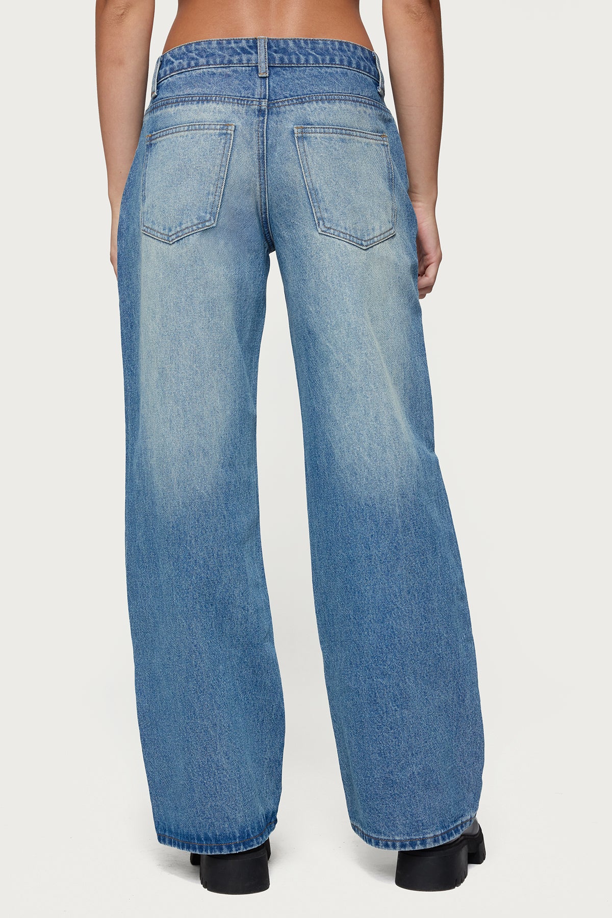 Magda Low Rise Acid Wash Jeans - Image 5