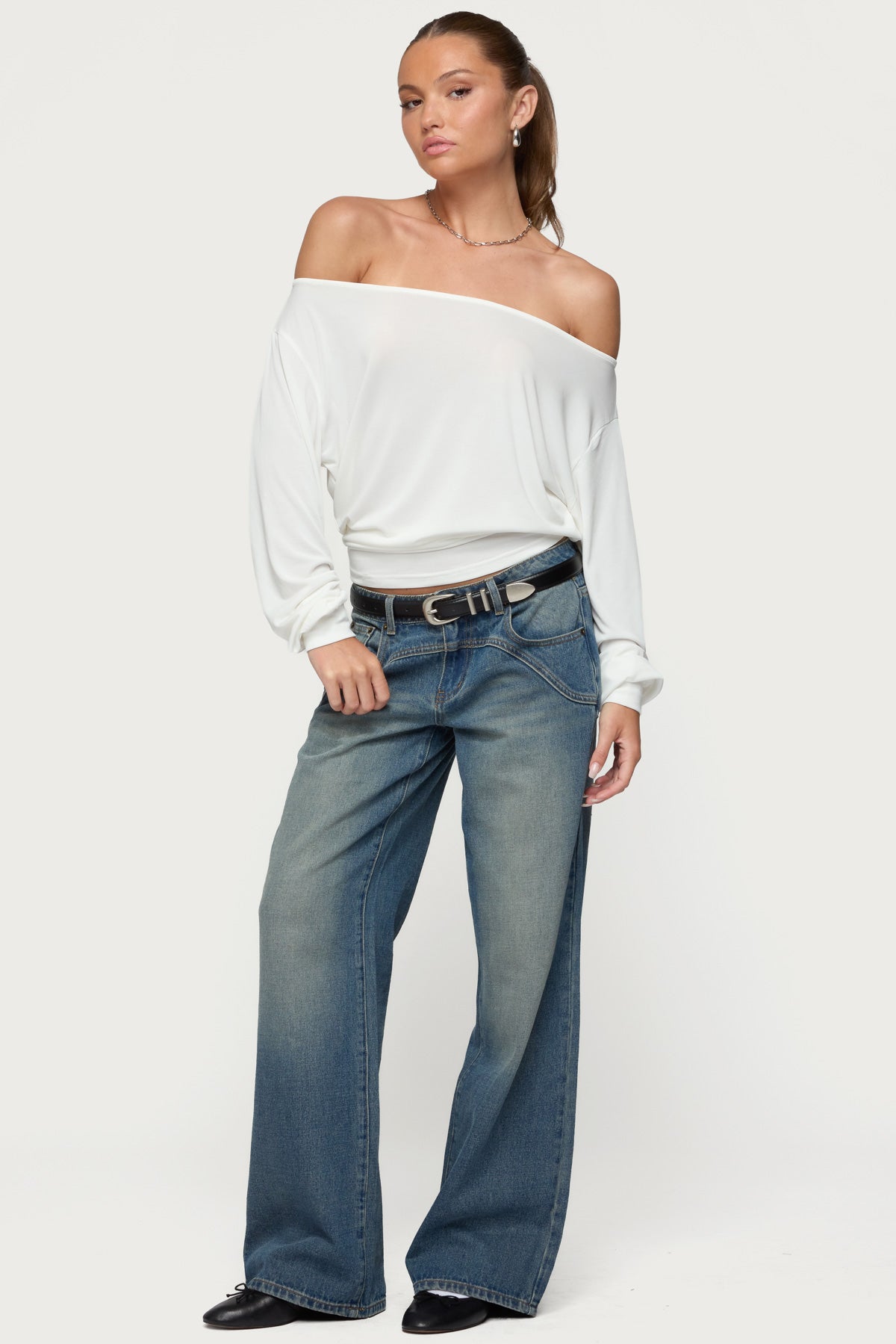 Nannie Off Shoulder Oversized Top - Image 5