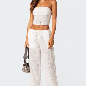 Lemon Lacey Cotton Pants