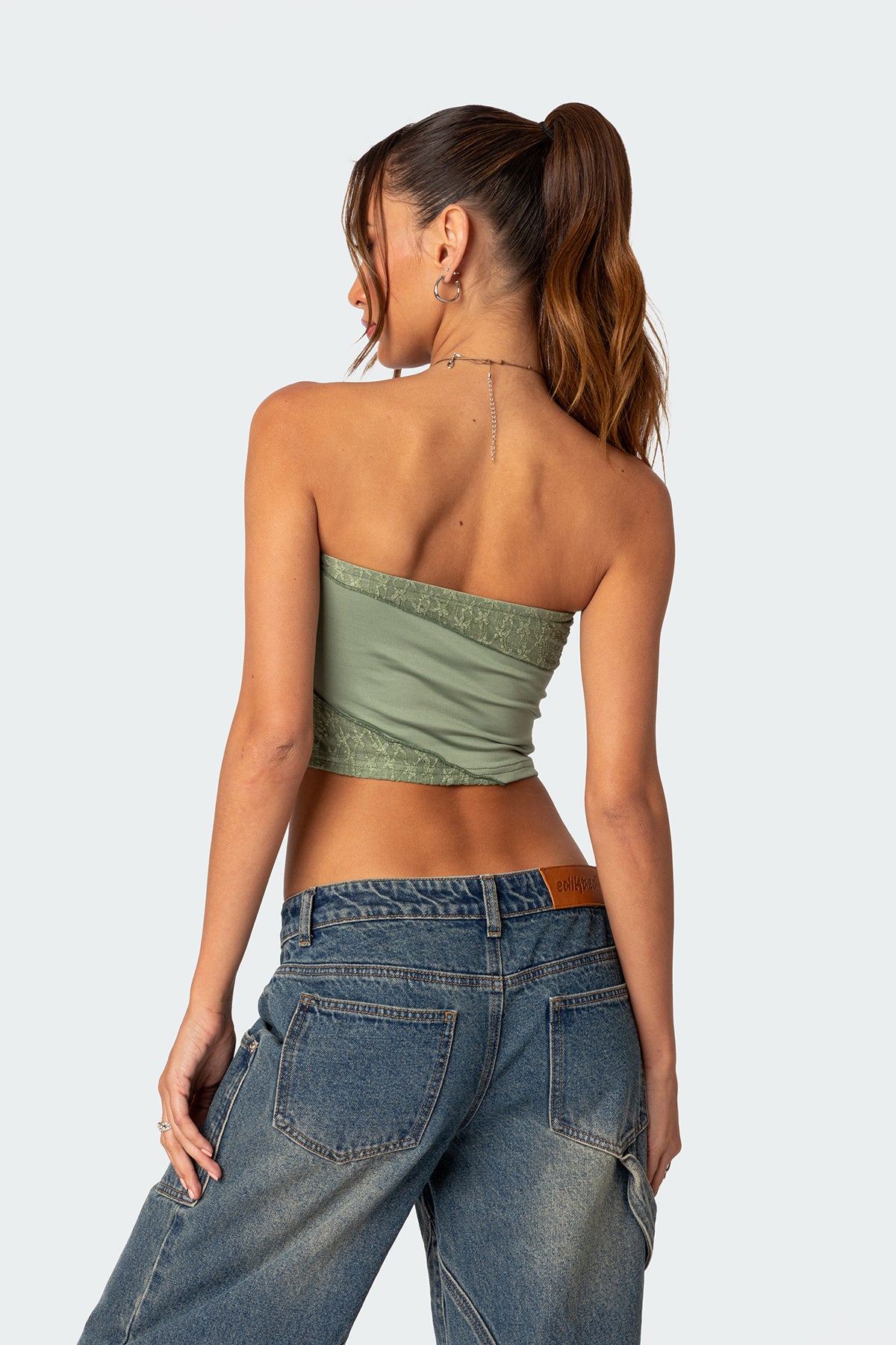 Lace Patchwork Tube Top - Image 4
