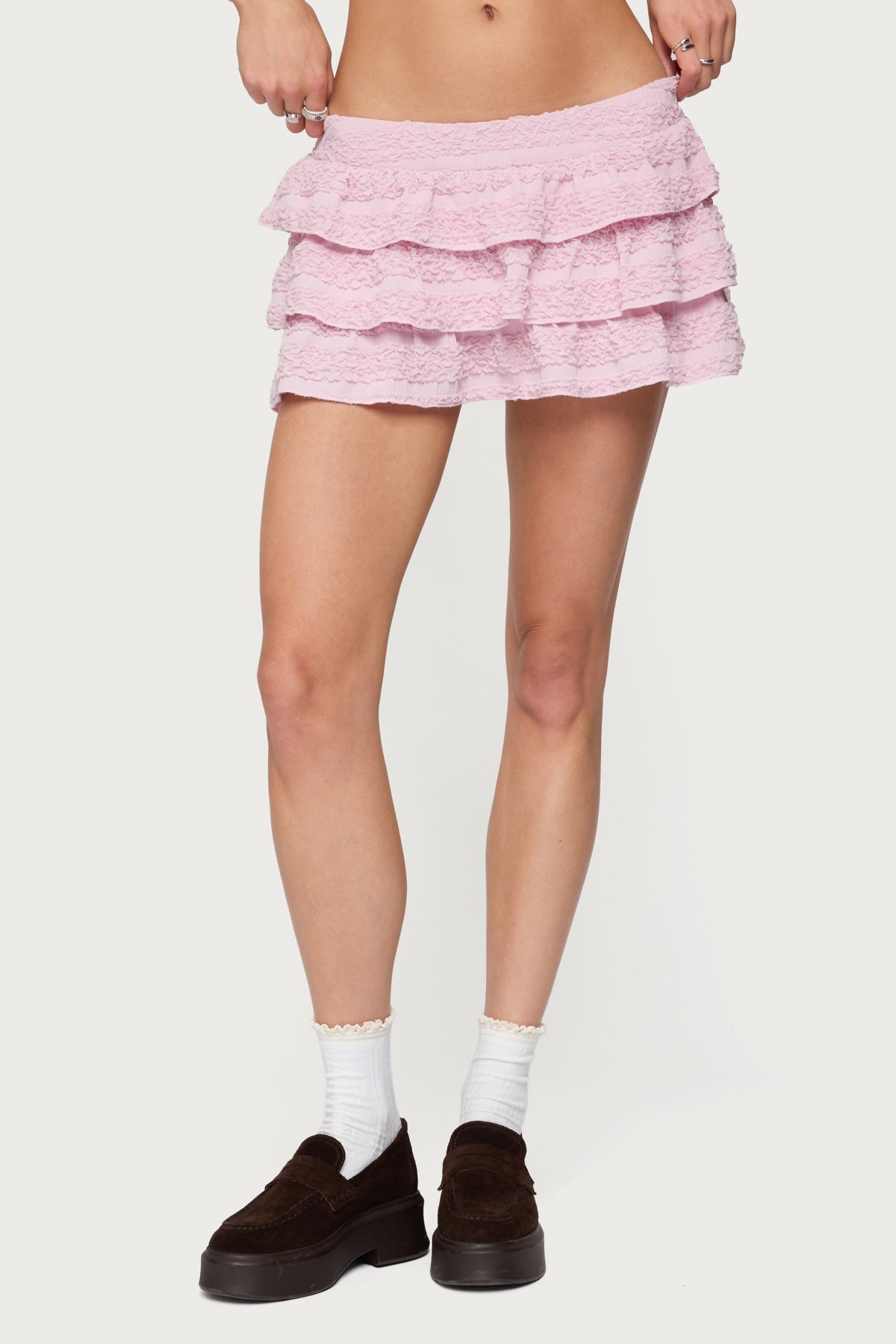 Margaux Textured Ruffle Mini Skort - Image 2