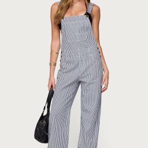 Tamsin Striped Overalls