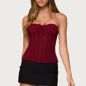 Guinivere Smocked Strapless Corset