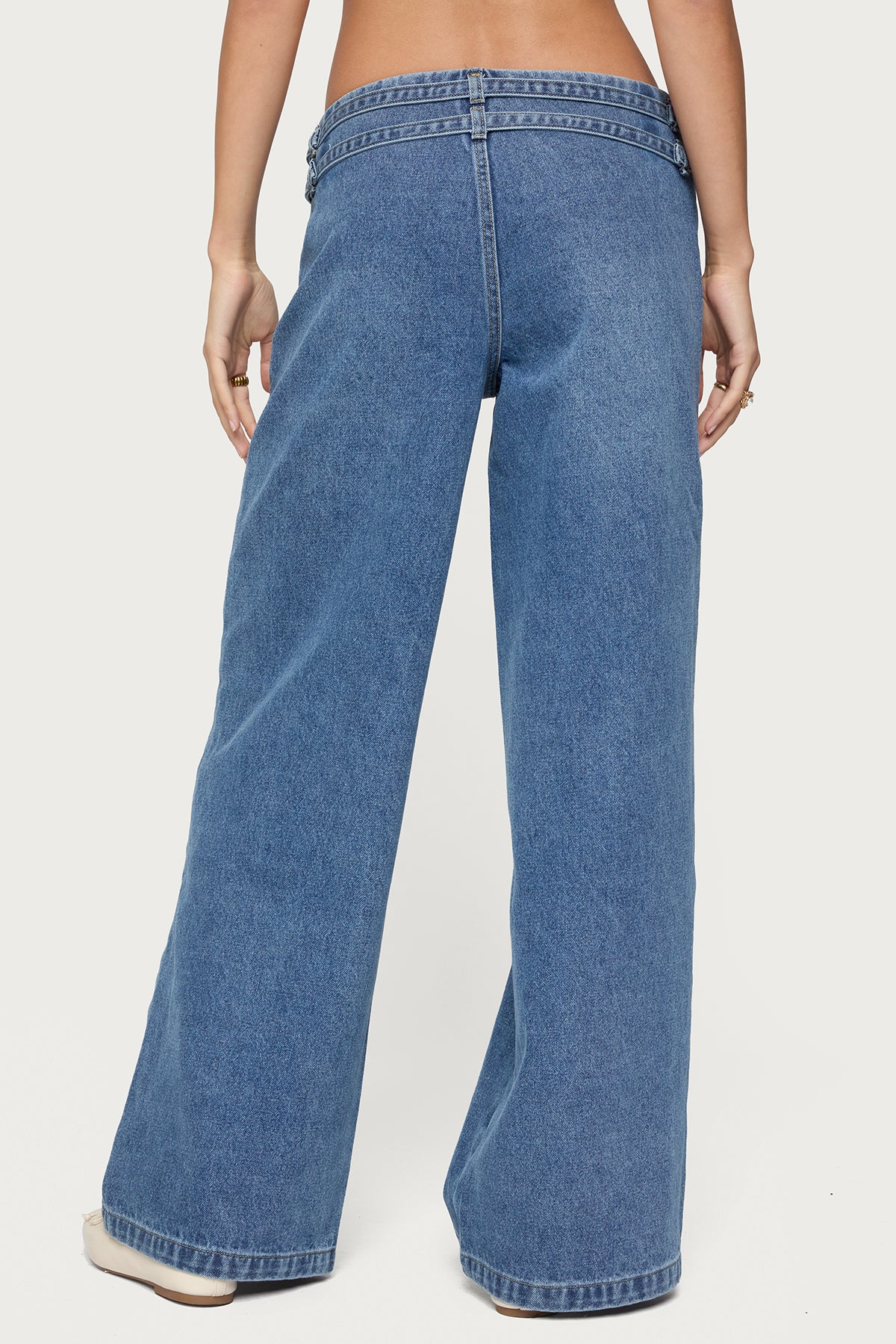 Livia Double Belt Low Rise Jeans - Image 5