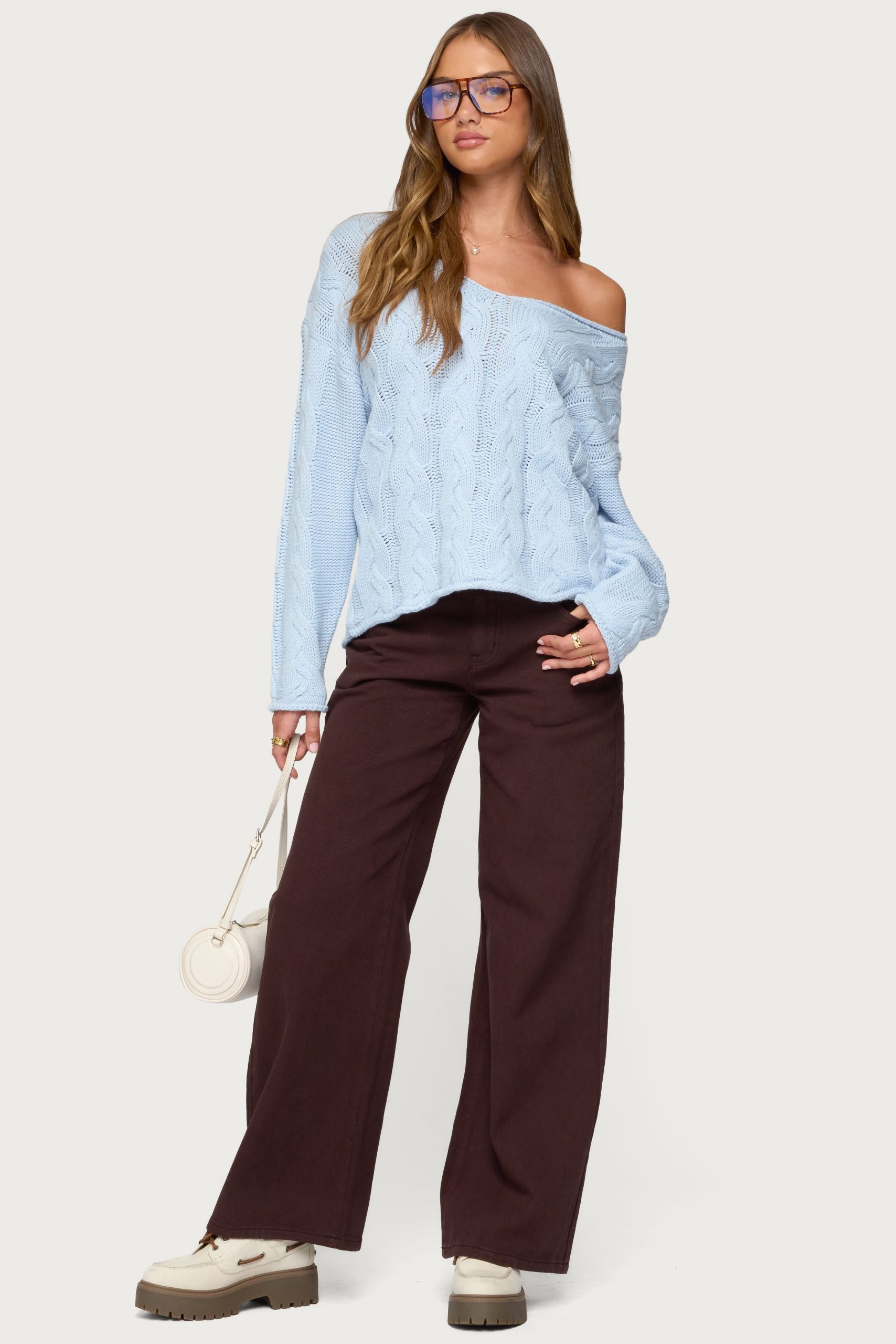 Inga Oversized Cable Knit Sweater - Image 2