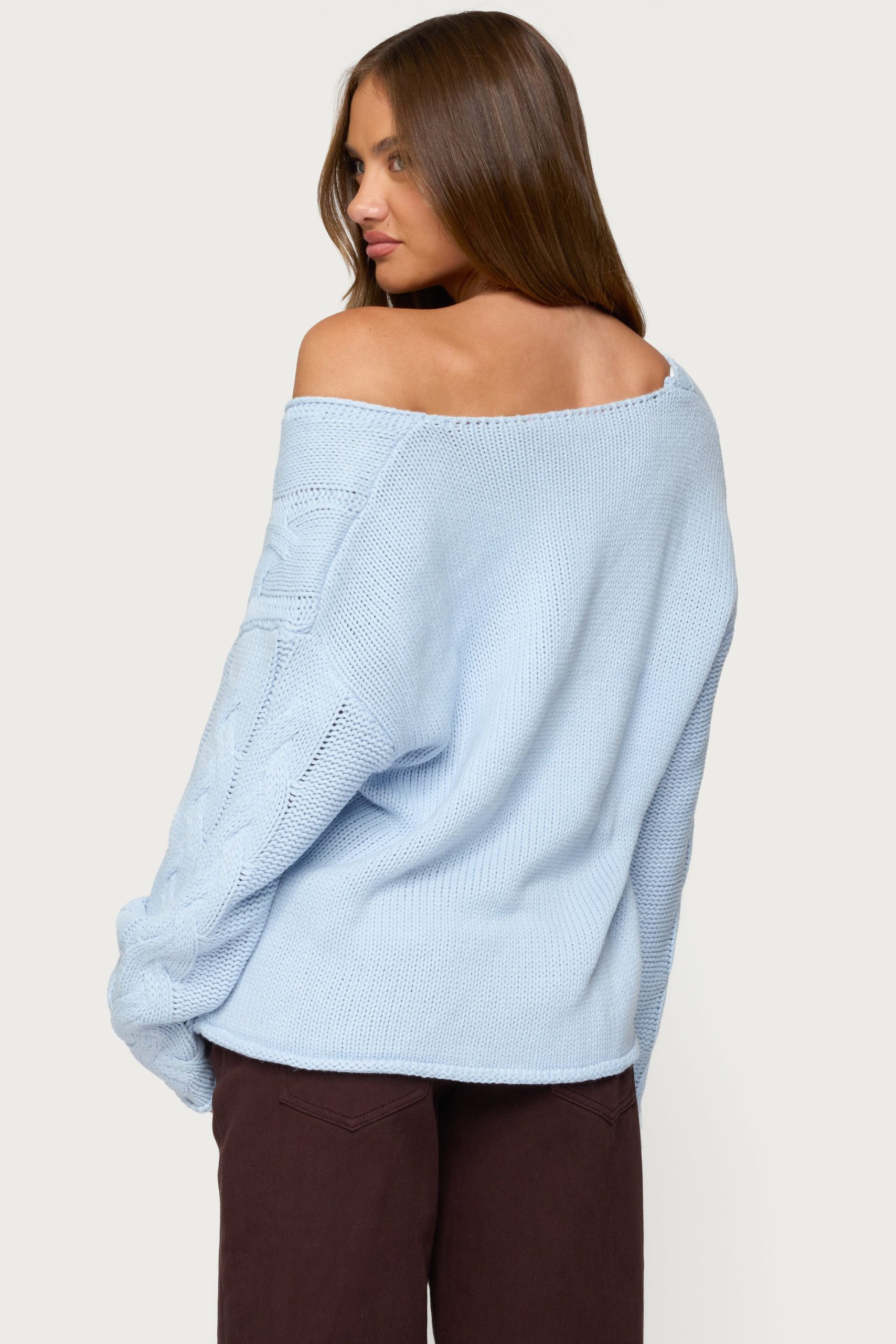 Inga Oversized Cable Knit Sweater - Image 5