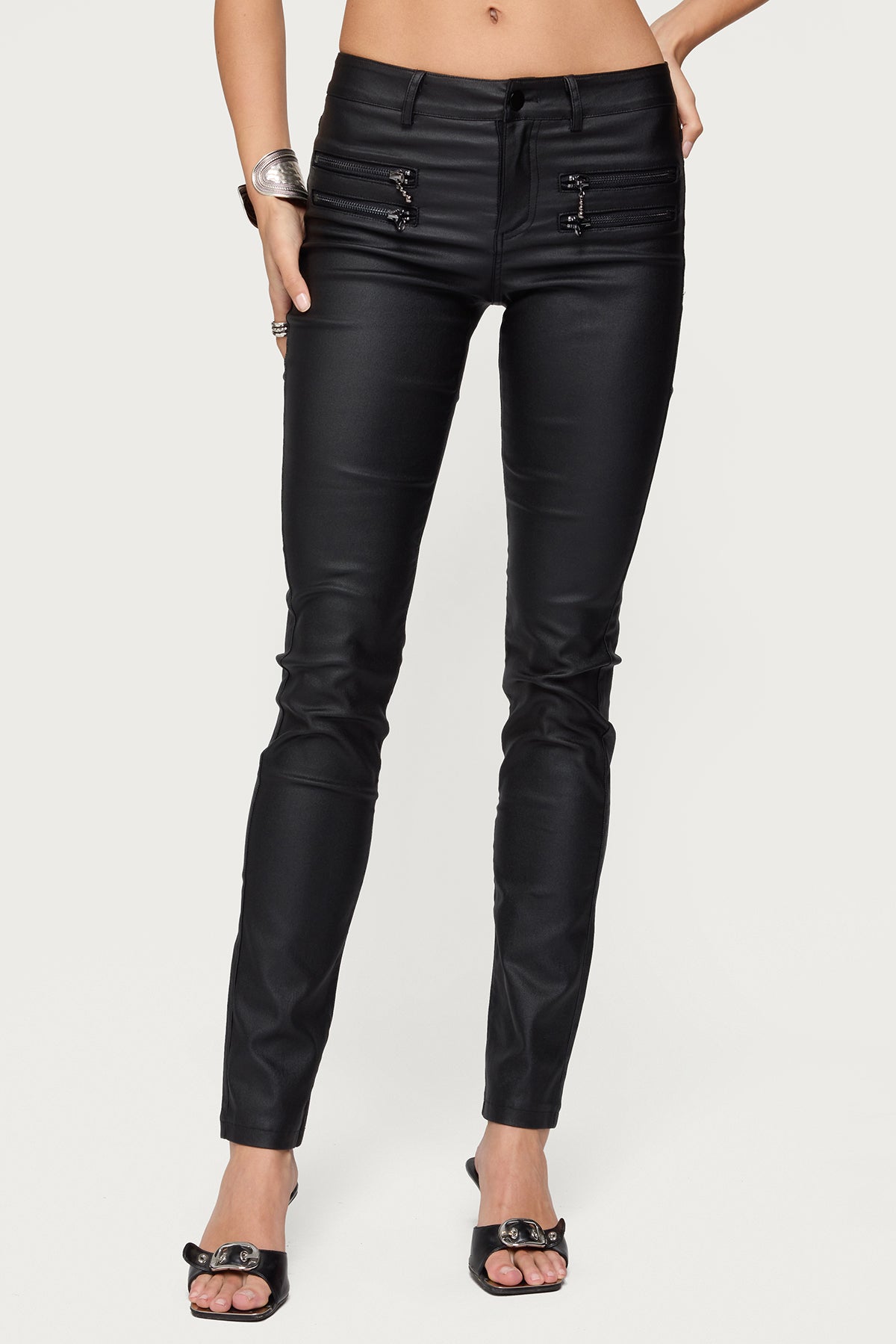 Kaede Faux Leather Skinny Jeans - Image 2