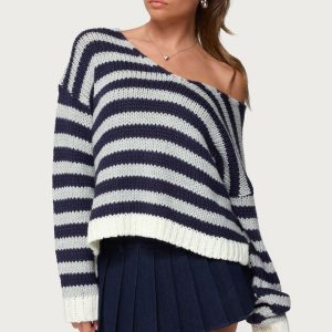 Eugenie Oversized Striped Knit Sweater