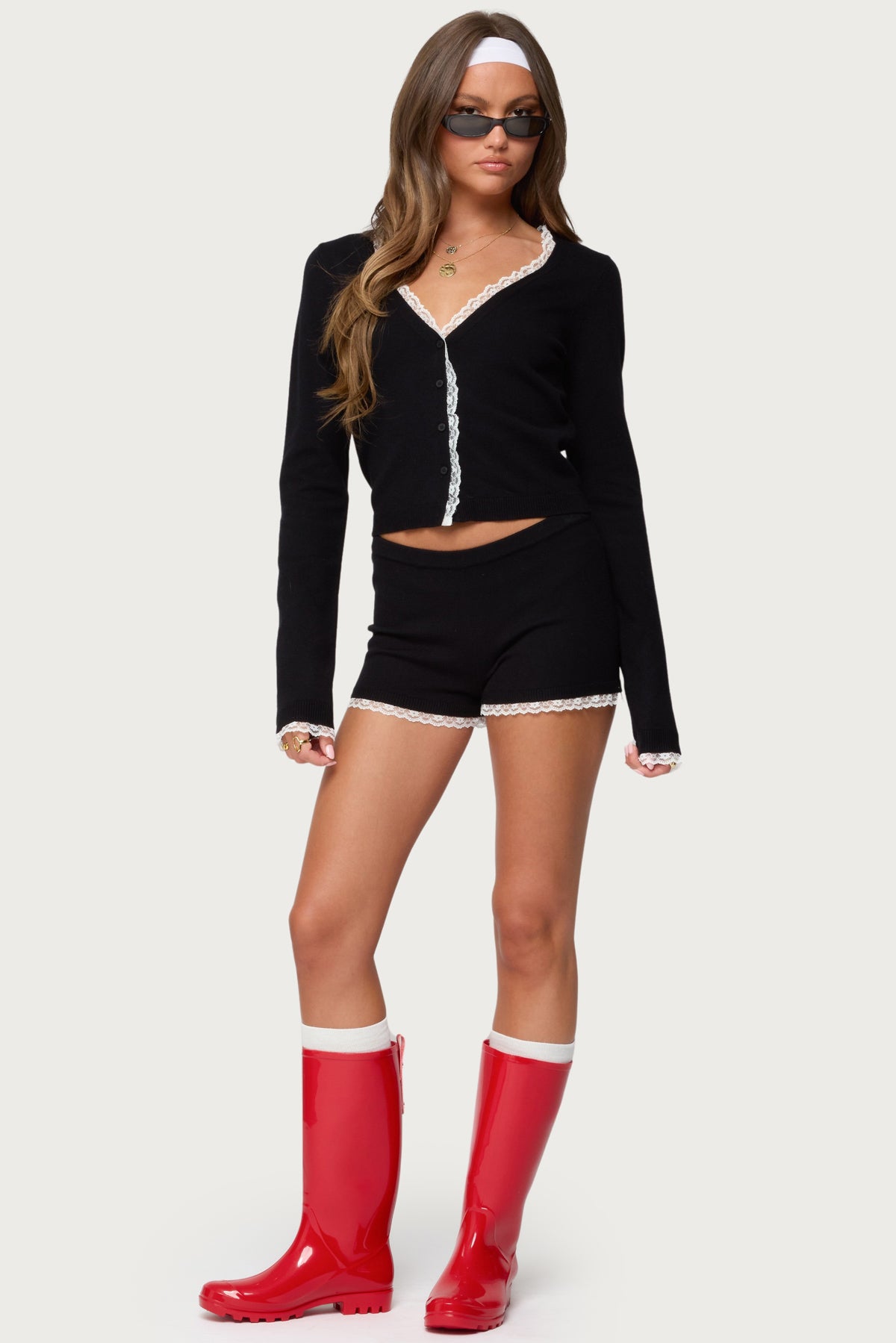 Sansa Lacey Knit Cardigan - Image 3