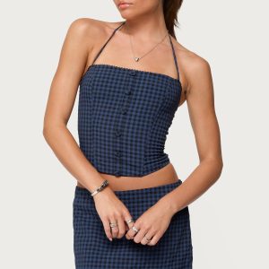 Winsley Gingham Halter Corset