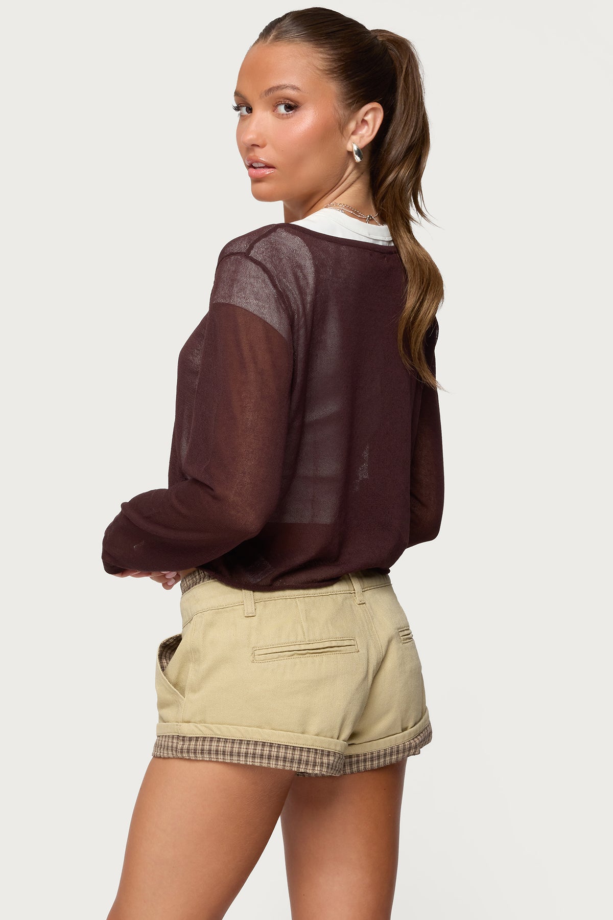 Kilian Sheer Knit Henley Top - Image 5