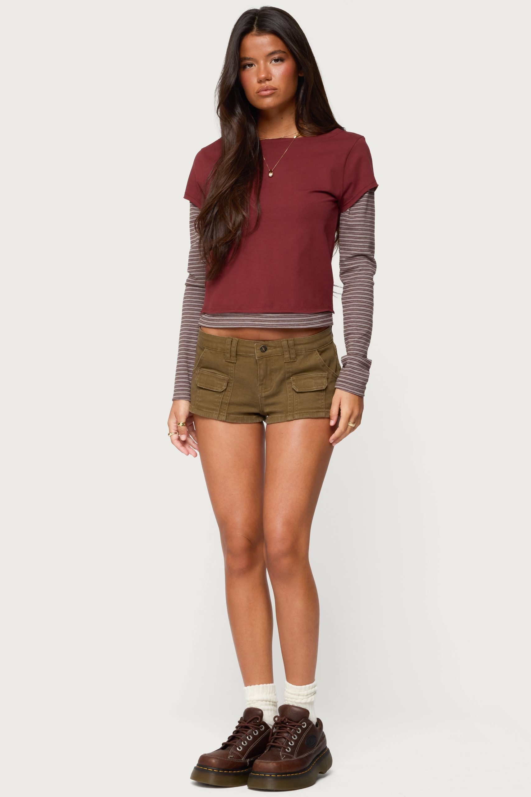 Layered Stripey Long Sleeve T Shirt - Image 5